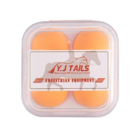 Y.J TAILS Horse Ear Plugs, Equine earplugs, Foam Ball, Block Noise, Soft and Comfortable, Reusable (Orange - 4pcs)