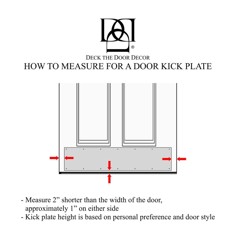 Deck the Door Decor | Door Kick Plate - Stainless