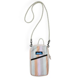 KAVU Essential Case Zip Crossbody Wallet with Rope Strap, Serene Stripe