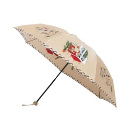 Moonbat (Dax) Rain Umbrella, Folding Umbrella, Women's, Brand, Durable, Commuting to Work and School Bear, Satin Print 21-125-11275-02 Beige