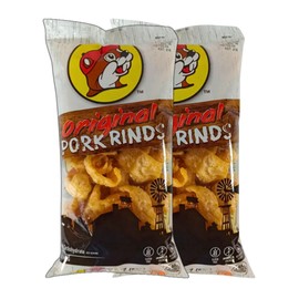 Bucee Pork Rinds, Original, Keto Friendly, Original Flavor, 2 Bags (4 oz)