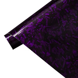 Lypumso Purple Forged Carbon Fiber Vinyl Wraps, Adhesive Wrap Vinyl Roll for Full Car Wraps, Auto Interior Stickers Sheets Films Wraps Without Bubble for DIY Use 1ft x 10ft