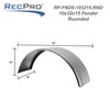 RecPro Trailer Steel Fender | 16 Gauge | Round and