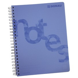 Donau 7525201 10 PP Cover A4 Squared Notepad – Blue