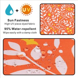 NettyPro Patio Cushion Covers 2 Pack Water Repellent UV Resistant Outdoor Chair Seat Cushion Slipcover, Replacement Cover Only, 22 x 20 x 4 Inch