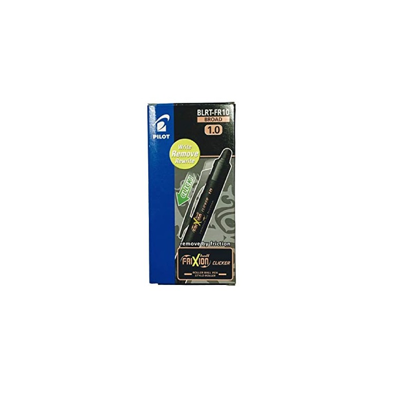 Pilot Frixion Clicker Retractable Gel Pen Black Plastic Strong Rubber