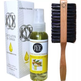 JYE Kit Un Aceite Argan 60 Ml  Jye Y Un Cepillo Doble Jye Cerdas
