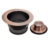 Westbrass 3-1/2" EZ-Mount Sink Disposal Flange and Stopper, Antique Copper,