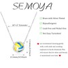 Semoya Silver Volleyball Necklace for Women Girls, Sprots Pendant Necklaces
