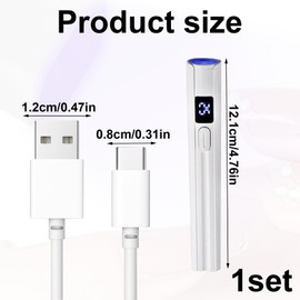 Girihe UV Nail Lamp，1pcs Handheld UV Lamp with Led Screen and 10s 30s 60s Timer Flash Nail Lamp UV Light Amp, Portable Led Nail Flashlight Portable Led Nail Flashlight, Gift for Women Nail Art