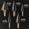 Pro-Edge Technology 5pcs Step Drill Bits for Metal with Center