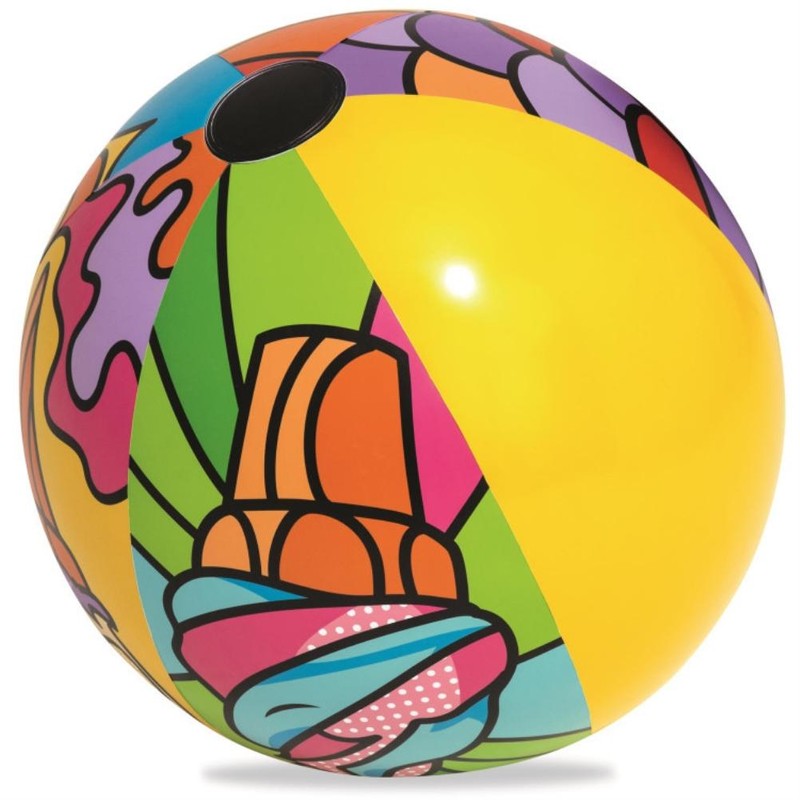Swimming Pool Ball Colorful Graffiti Inflatable Large Beach Ball Beach