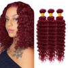 Burgundy Bundles Human Hair 99J Bundles Red Deep Wave Bundle