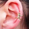 Acxico 4 pieces of rock-climbing men's bare-ear cuffs wrapped in