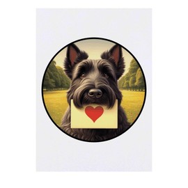'Scottish Terrier Love Note' Temporary Tattoo - Water Resistant, Skin-Safe, Non-Toxic Transfer (TO00084095)