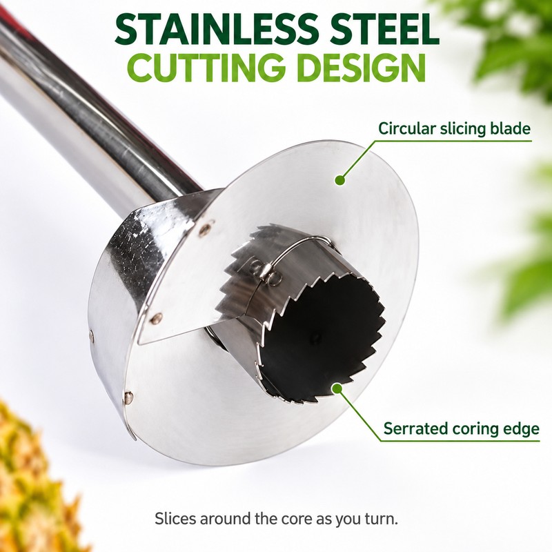 1PCS Stainless Steel Pineapple Slicer Peeler - Kitchen Fruit Tools