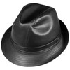 Lipodo Trilby Ski Leather Hat - Fabric Hat in Leather