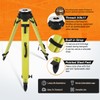 Fiberglass Surveying Tripod, Heavy Duty Green Fiberglass and Wood Tripod