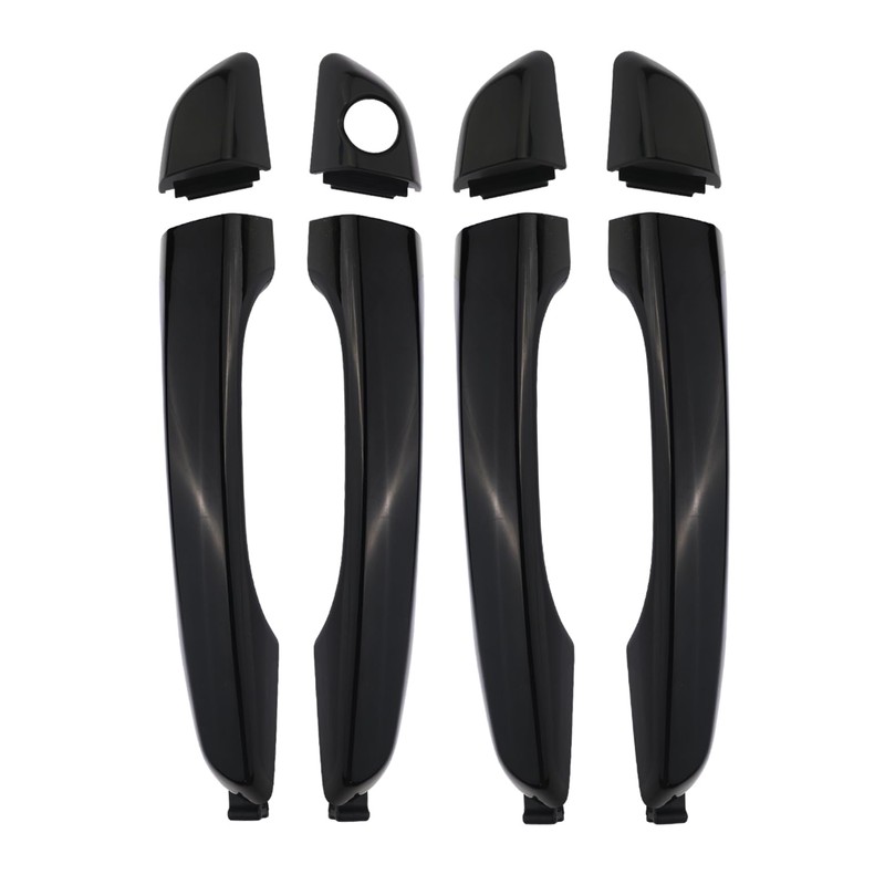 4PCS Black Exterior Door Handle Front Rear Left Driver Right