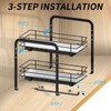 BOIVSHI Spice Rack Organizer for Cabinet, 2 Tier Pull Out