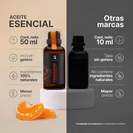 Aceite Esencial con Ingredientes Puros y Naturales de 50 ml. Aceite Esencial Mandarina (Tangerine) B Life.