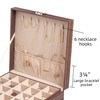 Frebeauty Earring Organizer Classic Jewelry Box 50 Slots Double Layer