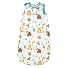 Anich Baby Sleep Sack and Bag - 100% Breathable Cotton |1.5 TOG | 2-Way Zipper | Machine Washable | Swaddle Infant Sleeping Warm Blanket for Newborn Babies Toddler Boys&Girls (Bear 6-18 Months)