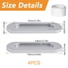 MOROBOR Self-Stick Oval Sliding Door Pulls, 4pcs Aluminum Alloy Flush