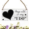Countdown Wedding Plaque with Rustic Chalkboard/Whiteboard Heart Design - Keepsake