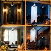 2 Pack Hanging Halloween Decorations Skeleton Ghost Outdoor Black &