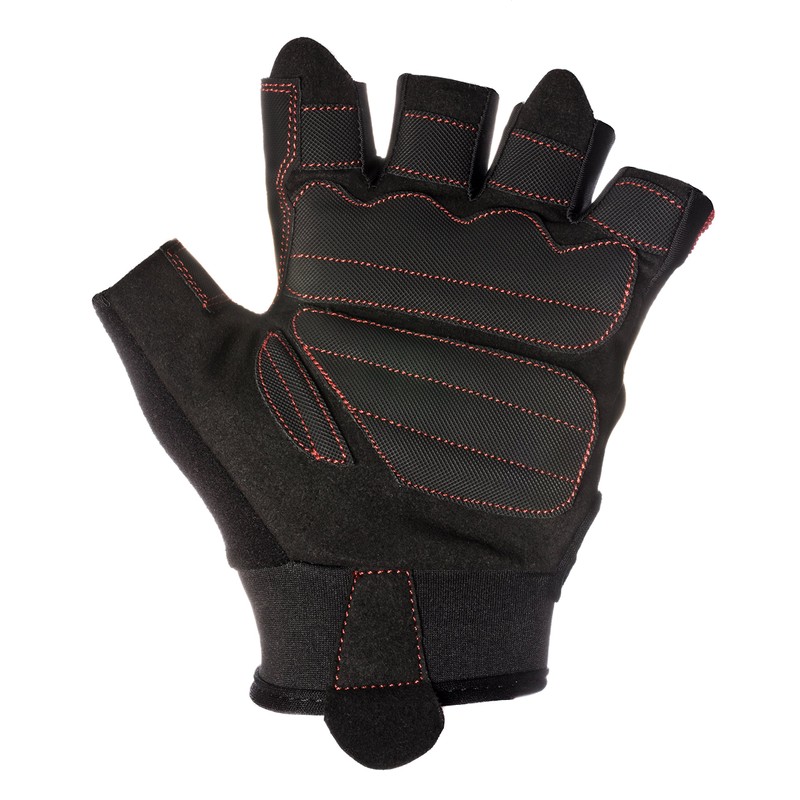 Contraband Black Label 5120 Pro Series Lifting Gloves (Red, Large)