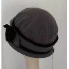 Parkhurst NWT Parkhurst WOOL Cloche GRAY with Black Velvet Trim