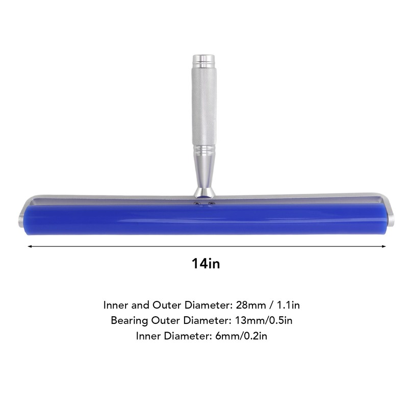 Dust Removal Roller Silicone Soft Aluminum Alloy Handle Iron Bearing