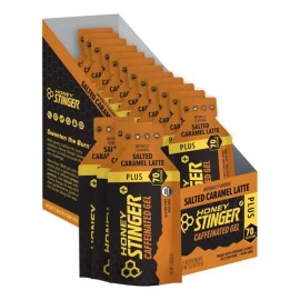 Honey Stinger Gel De Energía Con Cafeina 12 Pack Latte Caramelo Salado                                                                                