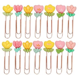 14 Clips De Papel Con Diseño De Flores Marcadores De Metal Para Oficina Y Escuela Clips Decorativos Bonitos Para Notas Y Manualidades