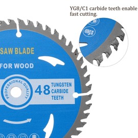 Kozelo Circular Saw Blade - [5-3/8-inch x 48 Teeth x 10mm Arbor] Circular Cutting Blade for Woodworking Plastic Use, 0.09-inch Kerf