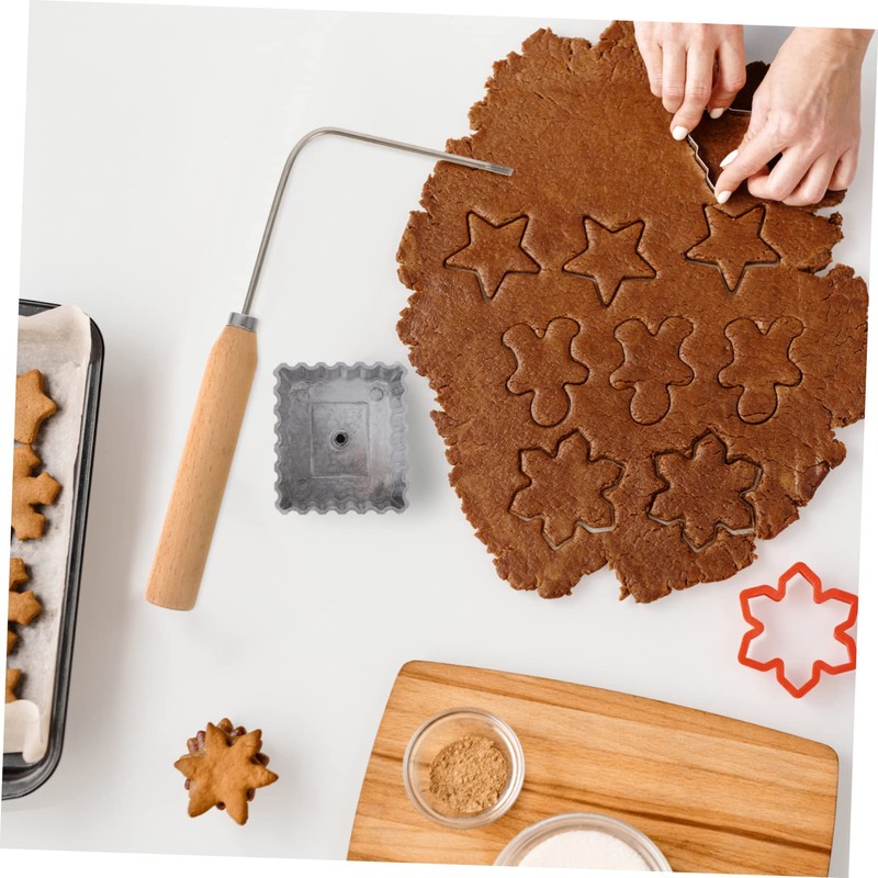 LABRIMP Cooking Snack Mould Kitchen Gadgets Aluminum Frying Mold Wooden