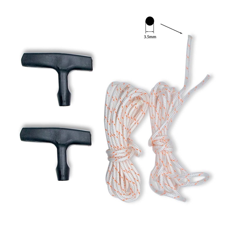 2 Pack Recoil Starter Rope 3-Meter(Diameter:3.5mm) and 2 Pack Recoil