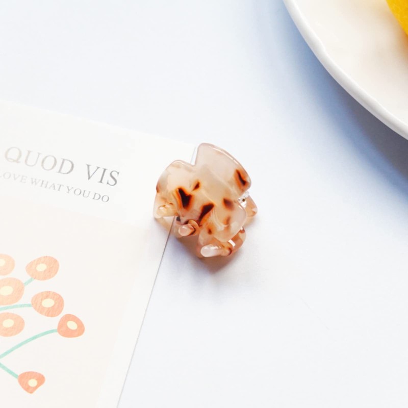 EZ_Peach Hair Claw Mini Hair Accessory, Women's Hair Clip, Small,