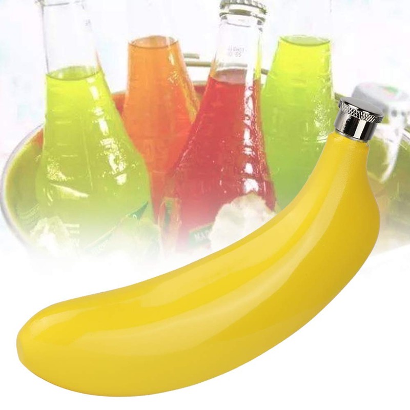Banana Hip Flask, 5oz Stainless Steel Fruit Shaped Banana Flask