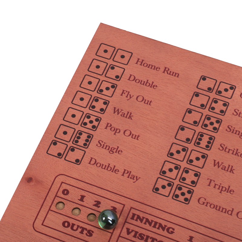 Baseball Dice Board Game Wooden Fun Baseball Battle Table Game