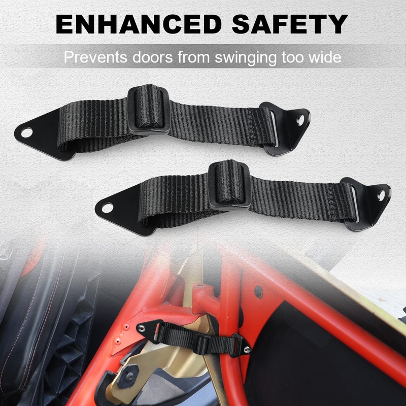 SKYJDM 2PCS Adjustable Door Limiter Straps Compatible with 2017-2023 Can-Am