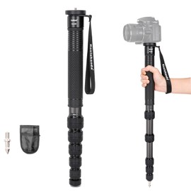 Koolehaoda 69-Inch Monopod for Camera, 32mm Tube Carbon Fiber Monopod Unipod Stick Lightweight Portable Travel Monopod for DSLR Cameras, Payload 33Lbs
