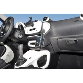 KUDA 1775 Holder Artificial Leather Black for Smart ForTwo / ForFour (W453) from 2014