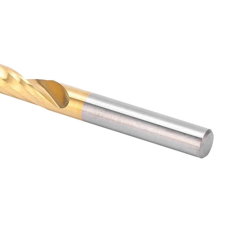 5Pcs End Mill TiPlated 1Flute CNC Spiral Router Bit HighSpeed