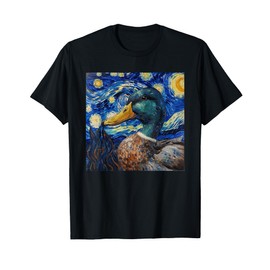 Duck Van Gogh Style Starry Night T-Shirt