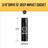 BOEN 3/8" Drive Deep Impact Sockets, Premium Impact Socket, 13mm