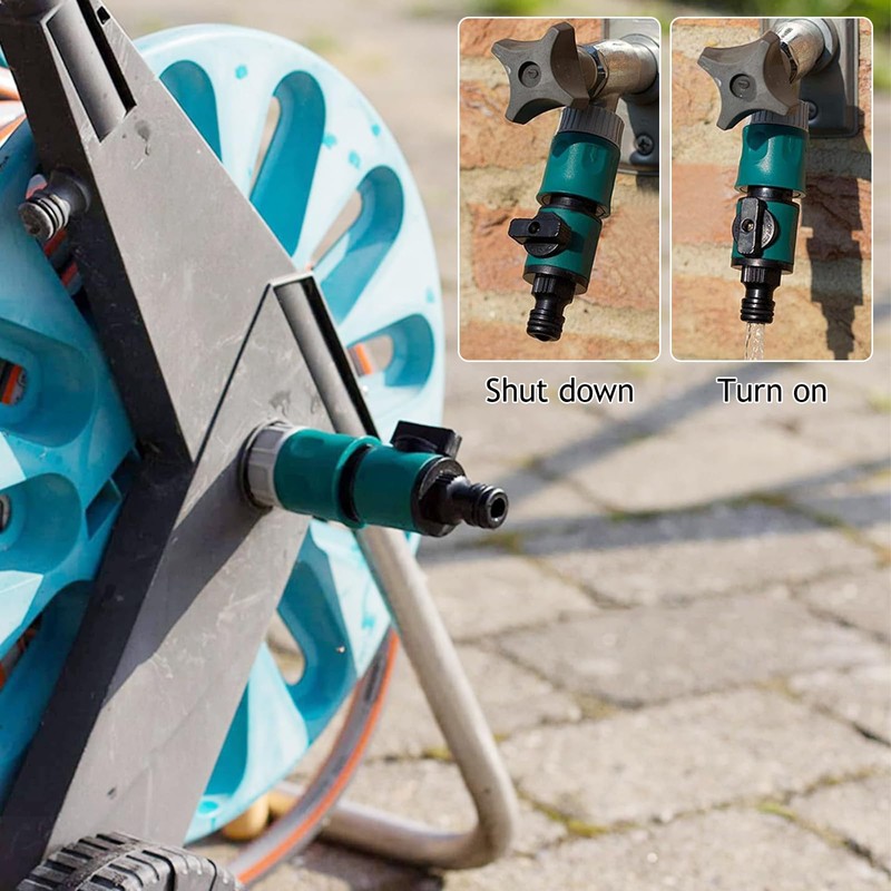 Shut-off Valve for Pipe Connecting Hose Connector with Shut-off Valve