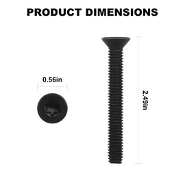 5/16-18x2 1/2" Flat Head Trailer Floorboard Deck Screw T40 Torx Plain-100pcs, Type F Trailer Deck Screws, Six Lobe Drive Floorboard Thread Cutting Screws