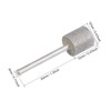 10Pcs Diamond Grinding Bits, 12mm Cylinder Head, 3mm Shank, 45mm